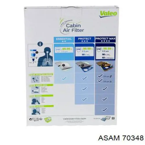 Фільтр салону 70348 Asam