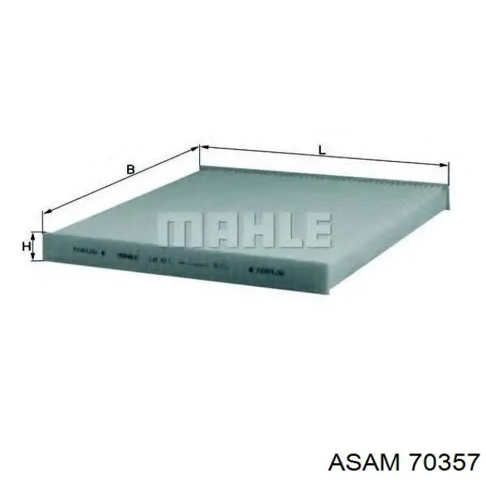 Фільтр салону 70357 Asam