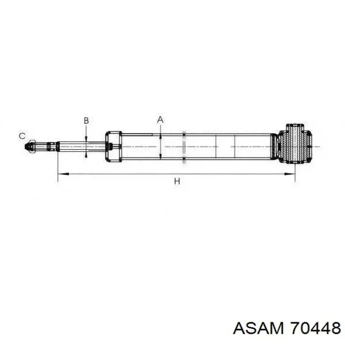 Купити 70448 Asam Стійка амортизатора задня