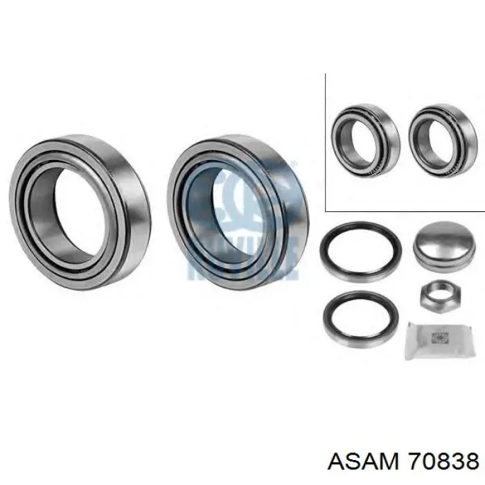 Комплект підшипник маточини передньої Asam 70838 ціна, від 19.85 USD