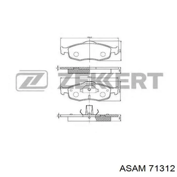 Тормозні колодки Asam 71312