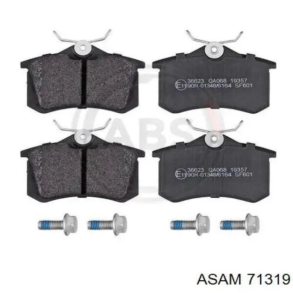 Колодки гальмові задні, дискові 71319 Asam