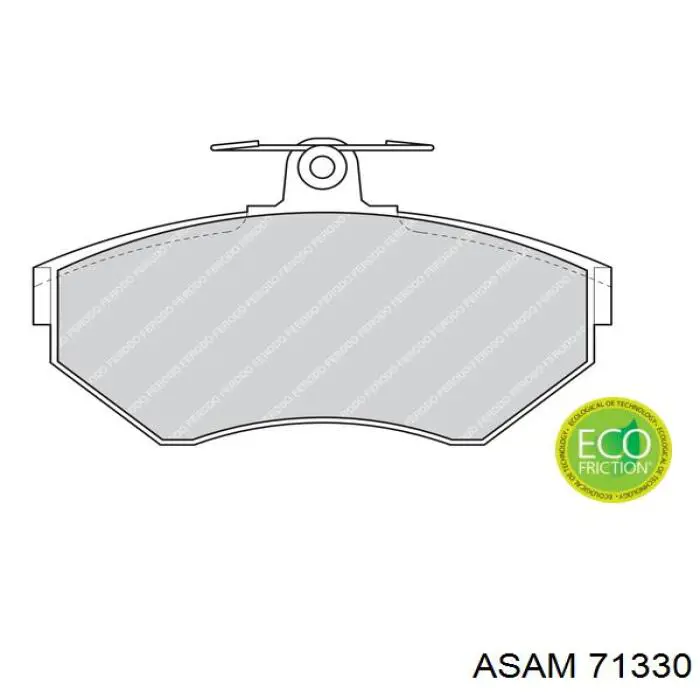 Колодки гальмівні передні, дискові 71330 Asam