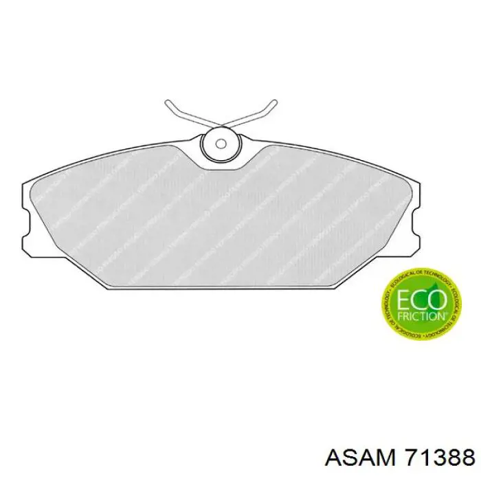 Гальмівні колодки Asam 71388 ціна, від 16.05 USD