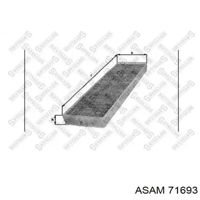 Купити 71693 Asam Фільтр салону вугільний