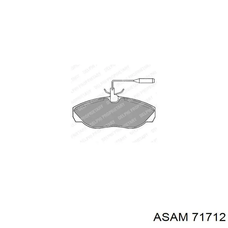 Купити 71712 Asam Колодки гальмівні передні, дискові