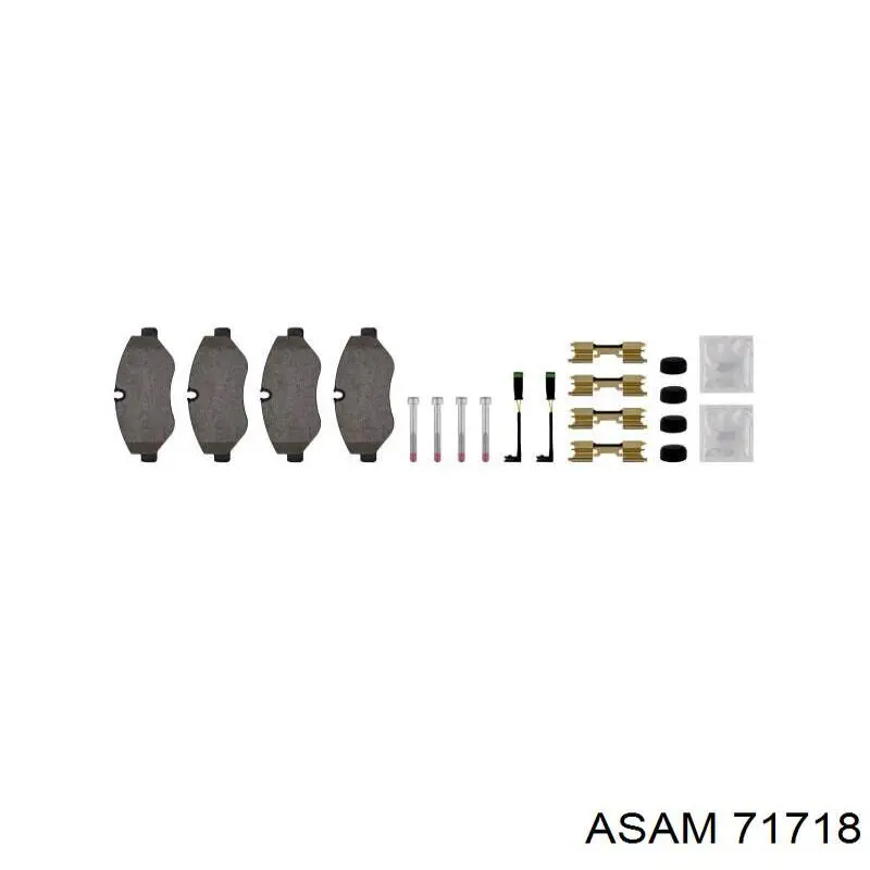 71718 Asam Передні гальмівні колодки
