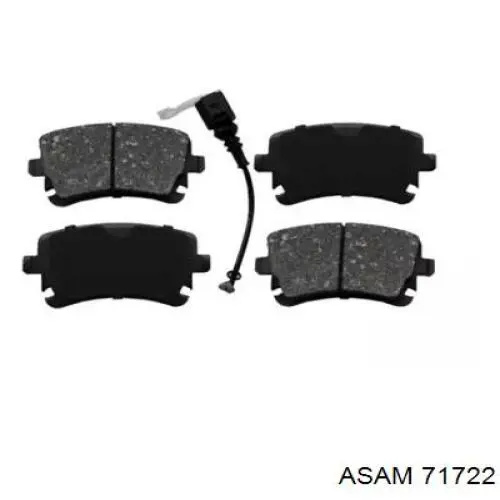 Колодки гальмові задні, дискові 71722 Asam