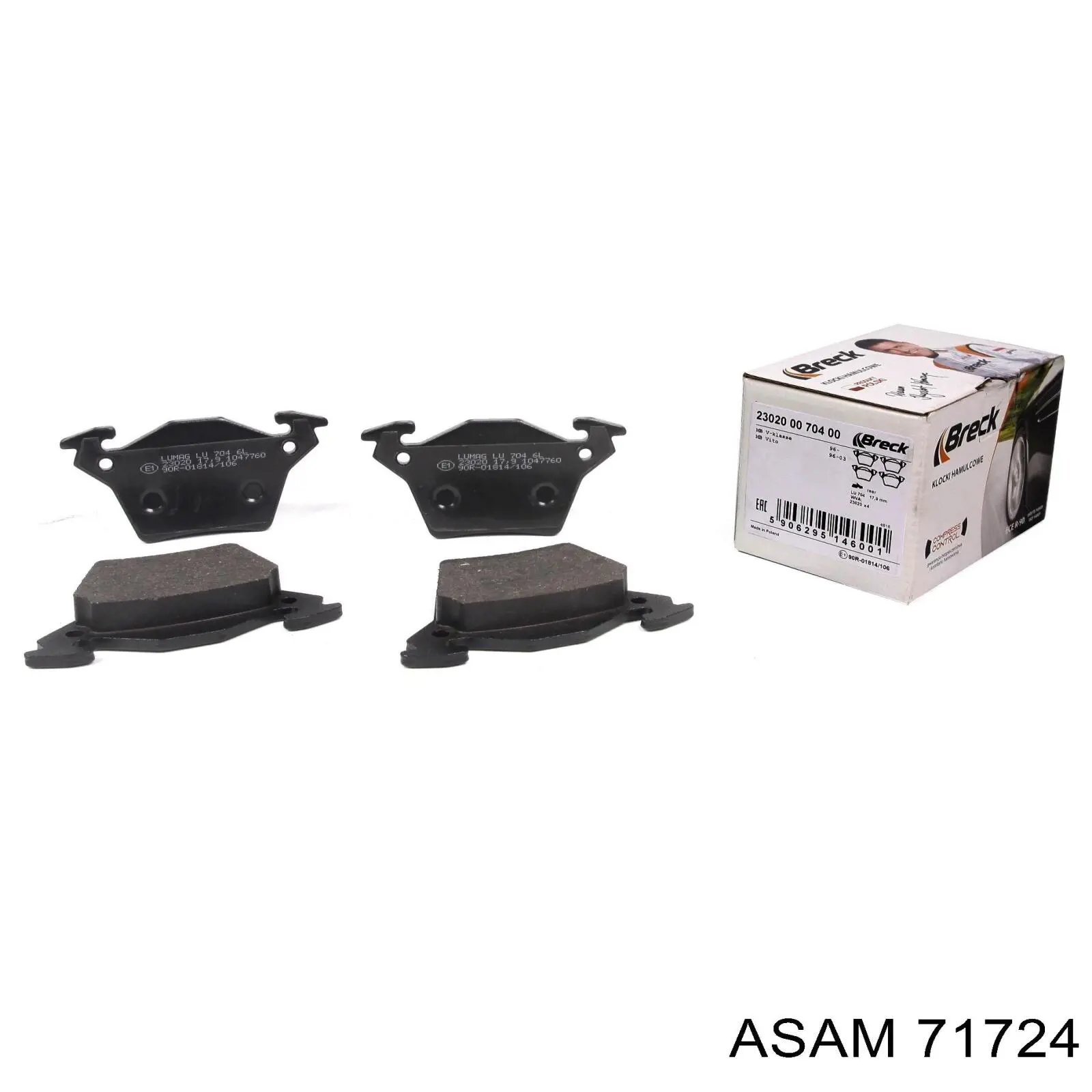 Задні дискові колодки Asam 71724
