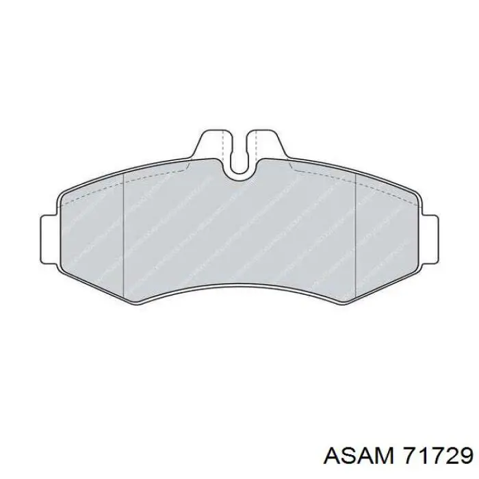 71729 Asam колодки гальмівні передні, дискові