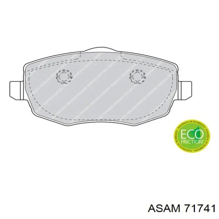 Купити 71741 Asam Задні колодки