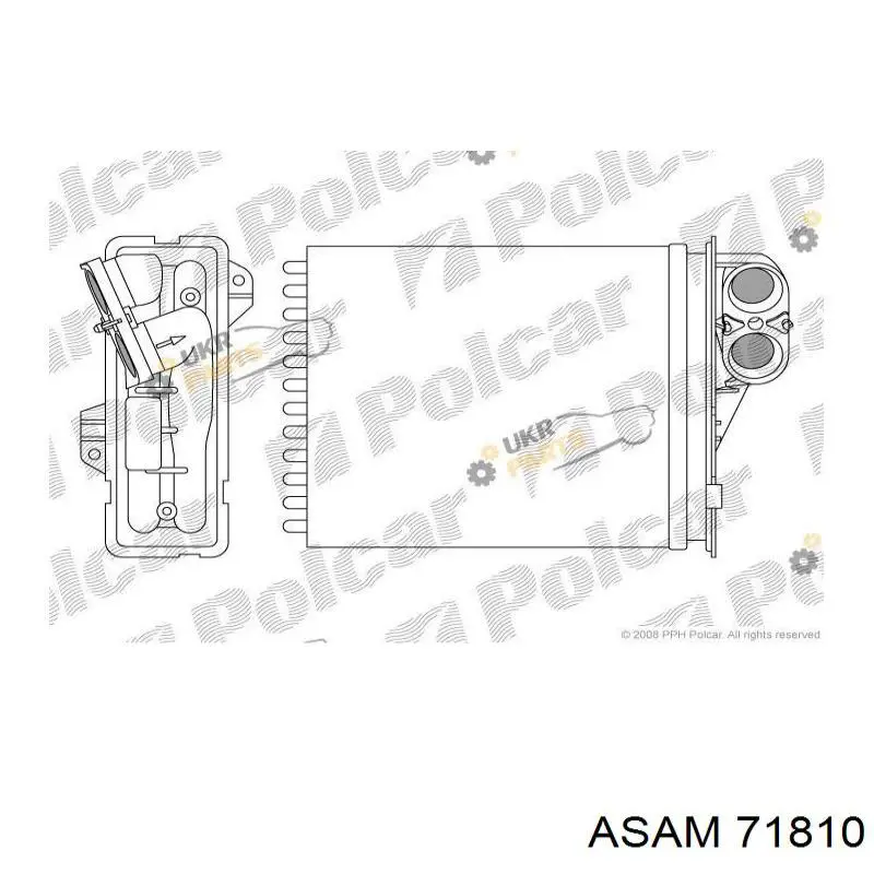 71810 Asam радіатор пічки (обігрівача)