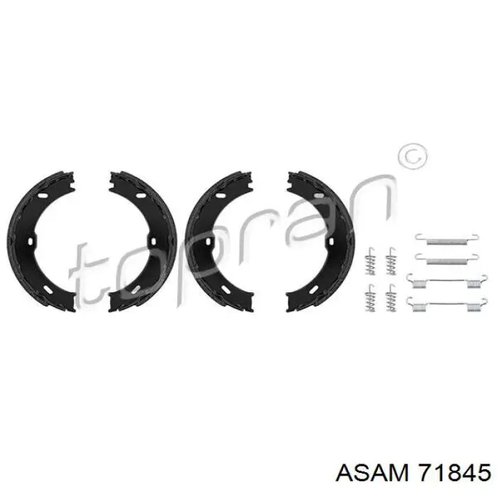 Колодки ручника/стоянкового гальма 71845 Asam