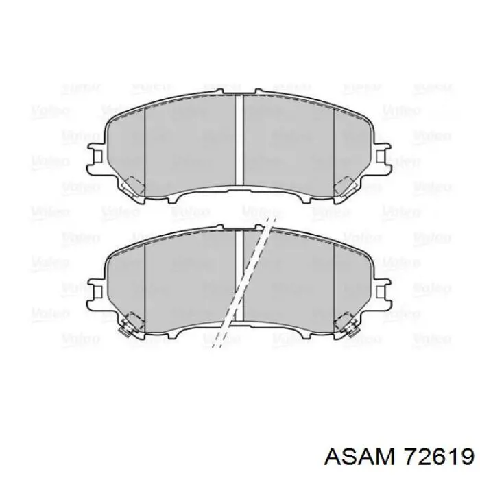 Гальмівні колодки Asam 72619 ціна, від 18.73 USD