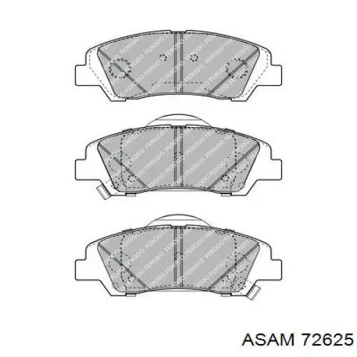 Колодки гальмівні передні, дискові 72625 Asam