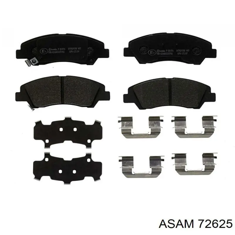Гальмівні колодки Asam 72625 ціна, від 14.61 USD