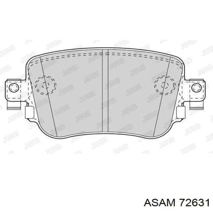 Колодки гальмові задні, дискові 72631 Asam