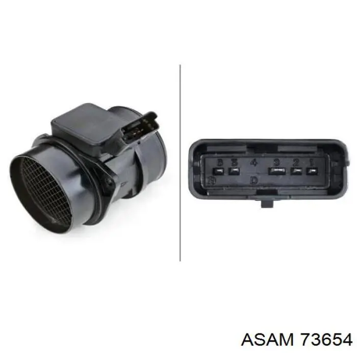 Датчик масової витрати повітря Asam 73654 ціна, від 41.80 USD