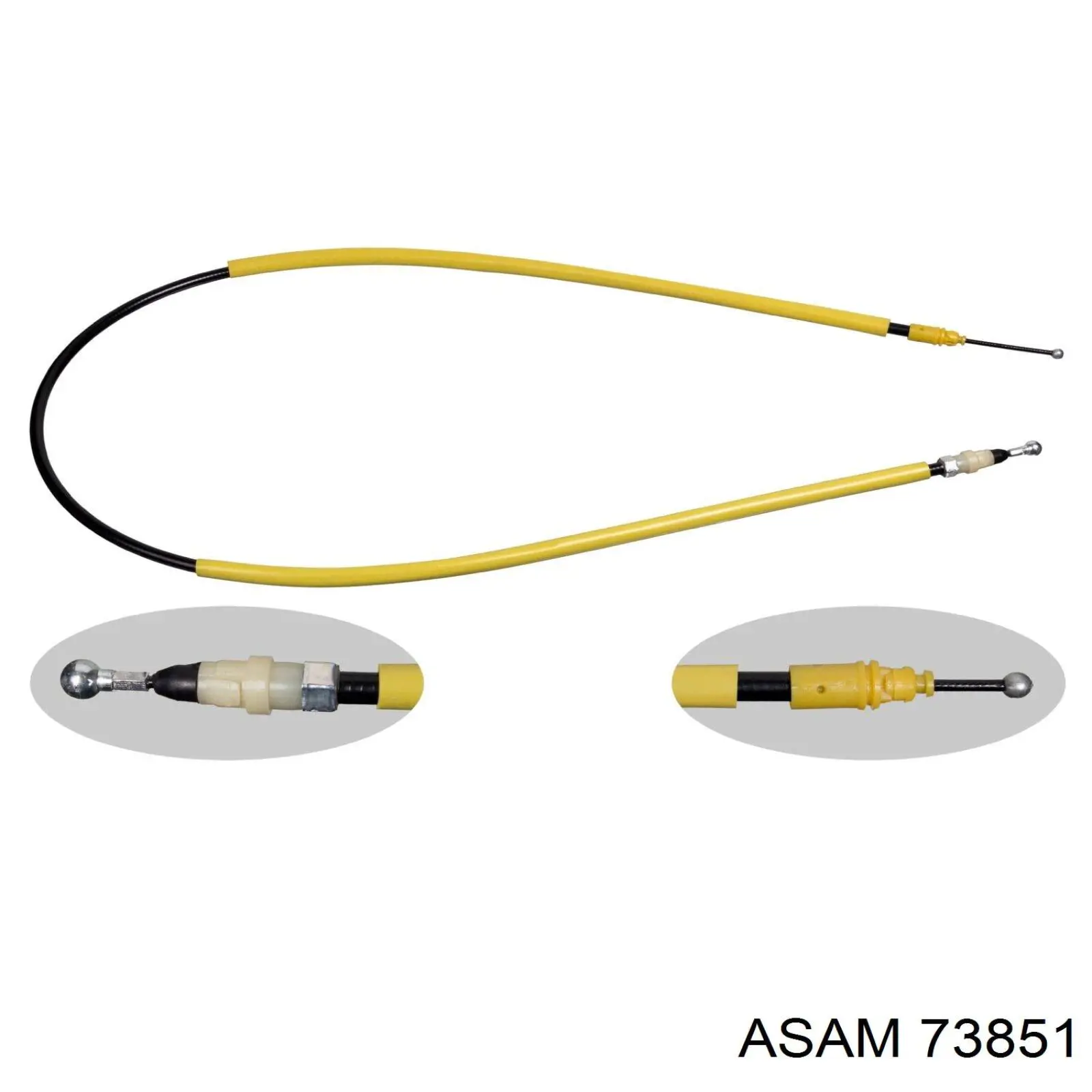 Трос стоянкового гальма задній лівий Asam 73851 ціна, від 7.37 USD