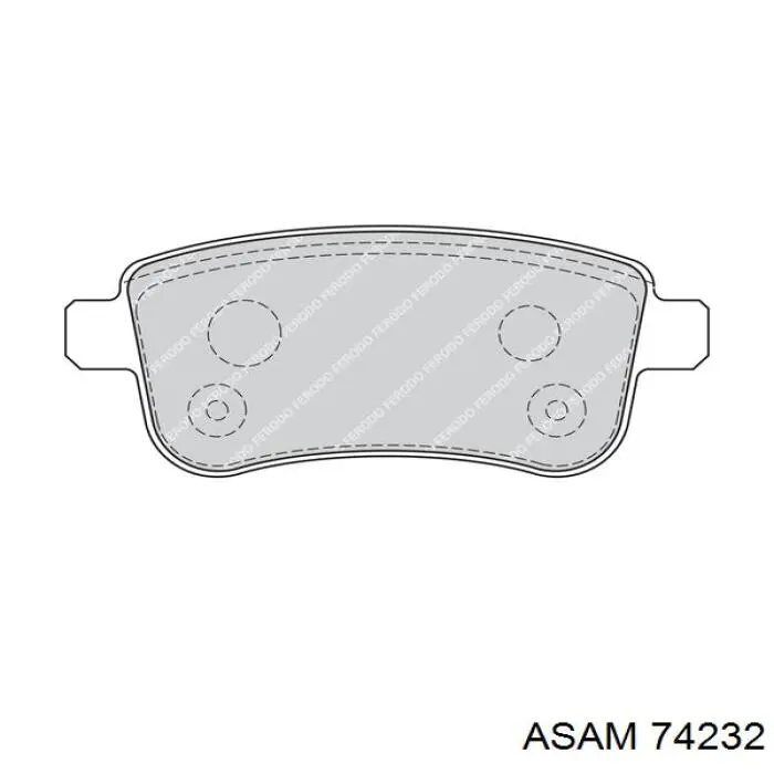 Задні гальмівні колодки Asam 74232 ціна, від 13.10 USD
