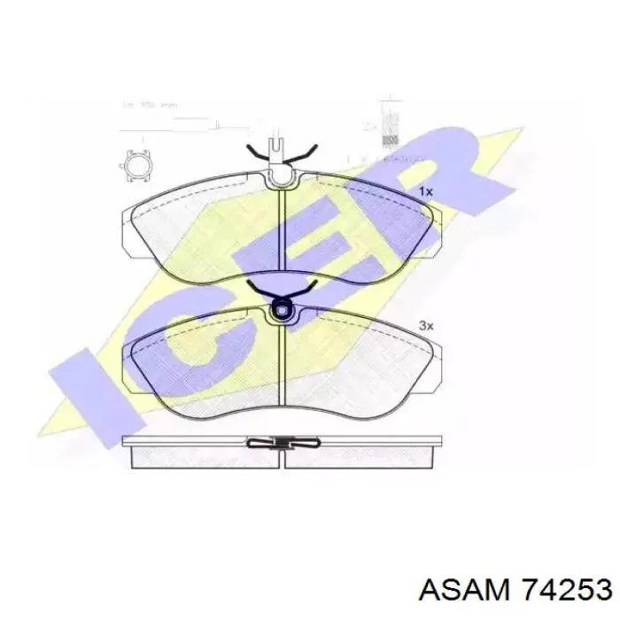 Тормозні колодки Asam 74253