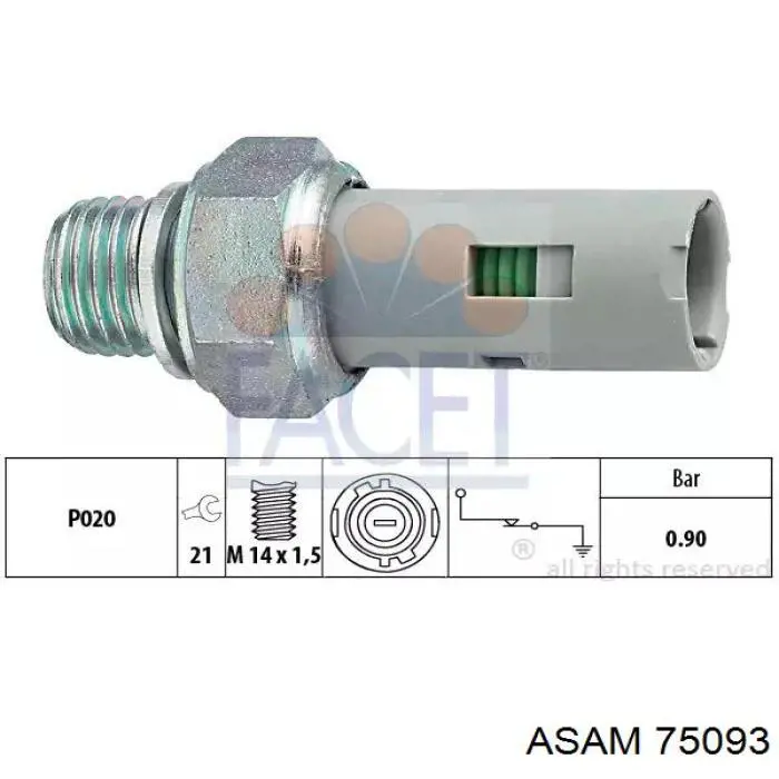 Купити 75093 Asam Датчик тиску масла