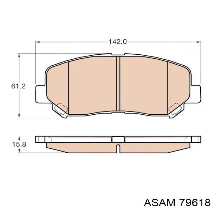 Купити 79618 Asam Колодки гальмівні передні, дискові