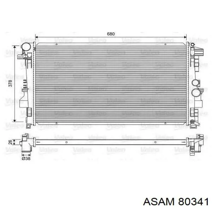 80341 Asam радіатор охолодження двигуна