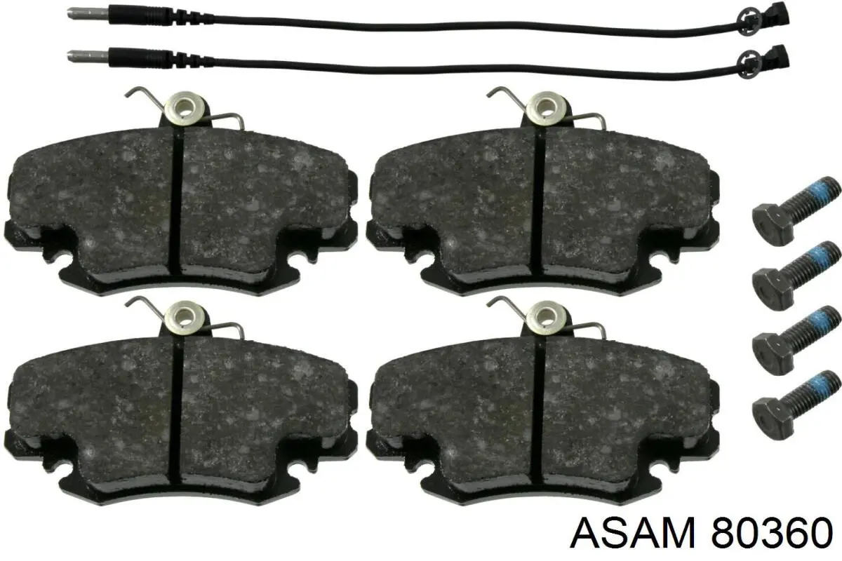 80360 Asam колодки гальмівні передні, дискові