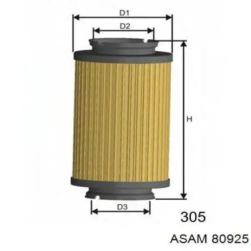 Фільтр паливний Asam 80925