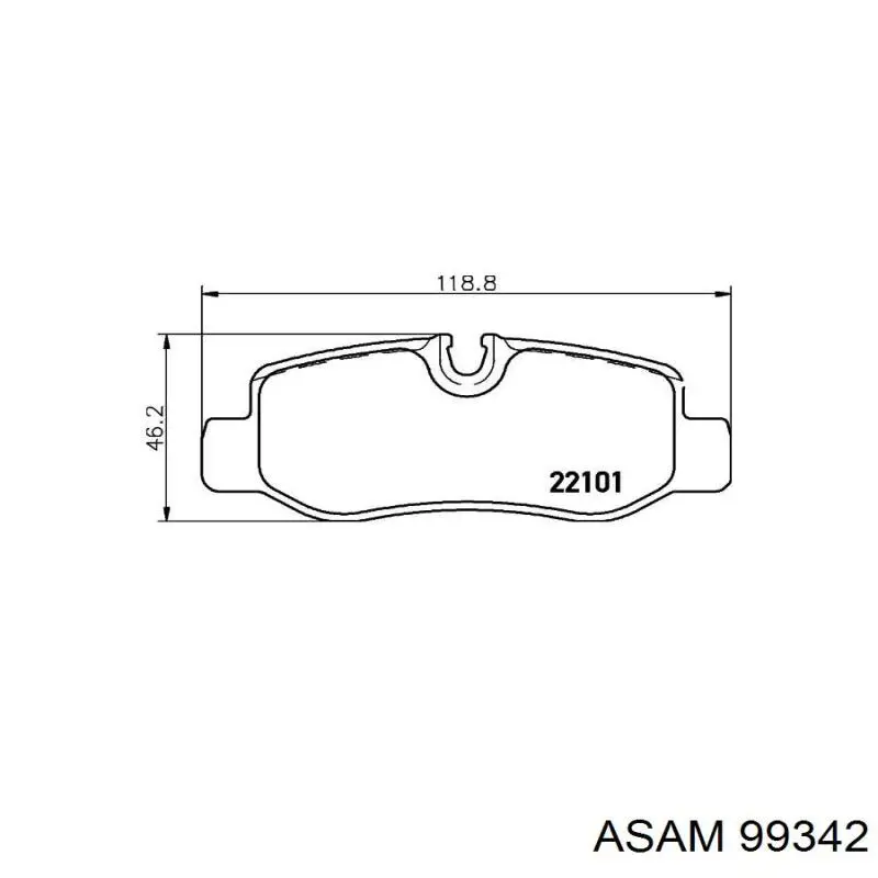 Купити 99342 Asam Задні колодки