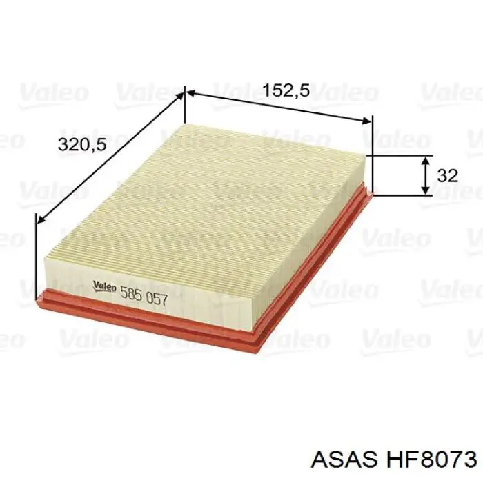 Купити HF8073 Asas Автомобільний фільтр повітря