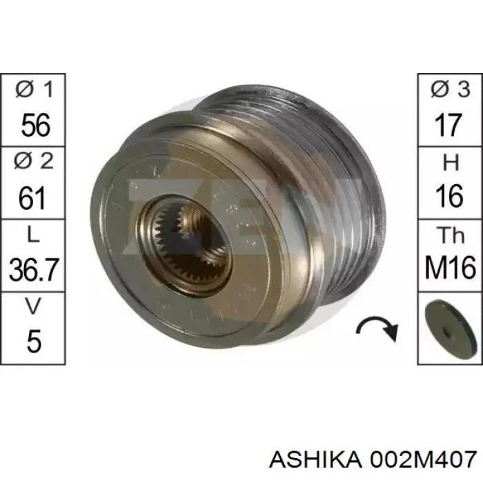002M407 Ashika Авто генератор