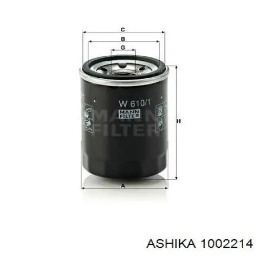 Купити 1002214 Ashika Фільтр очищення масла відцентровий