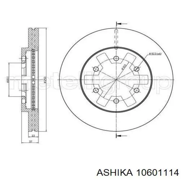 Стійка переднього стабілізатора Ashika 10601114