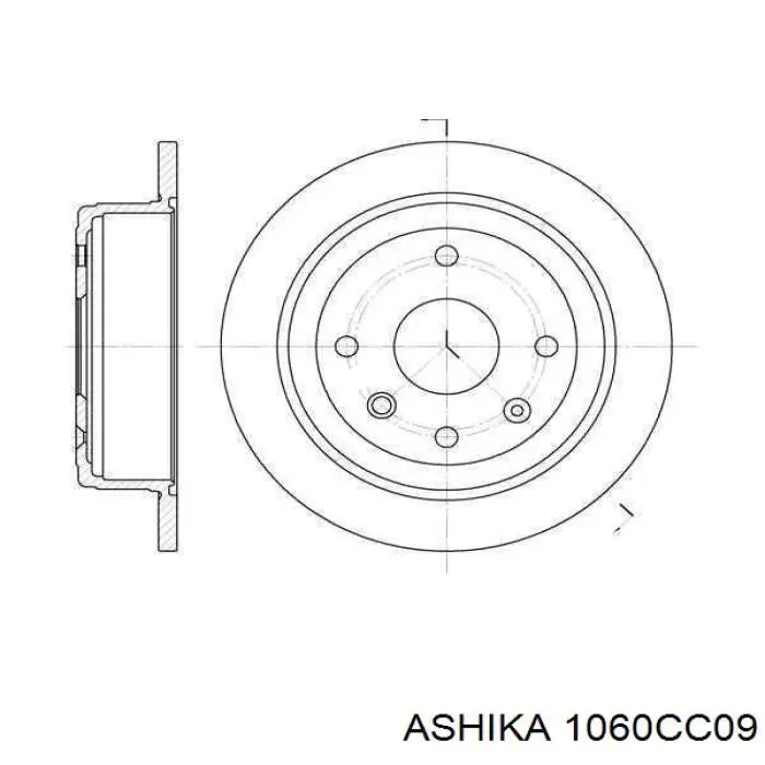 Купити 1060CC09 Ashika Солдатик стабілізатора, заднього