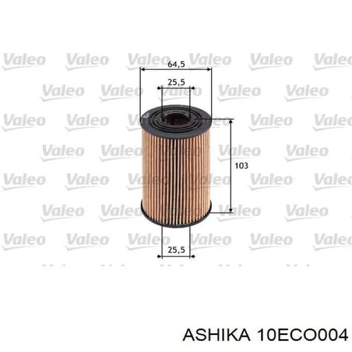 10ECO004 Ashika фільтр масляний
