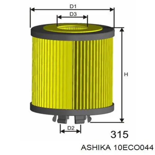Масляний фільтр 10ECO044 Ashika