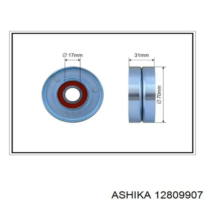 Натягувач приводного ременя 12809907 Ashika