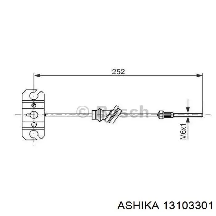 C73040ABE ABE Трос ручного гальма задній, лівий