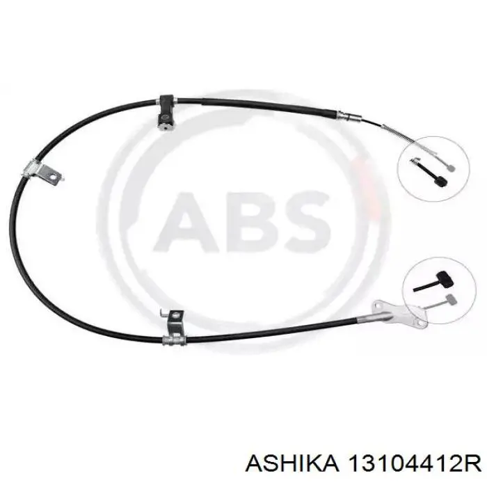 Трос ручника задній правий Japan Parts BC412R