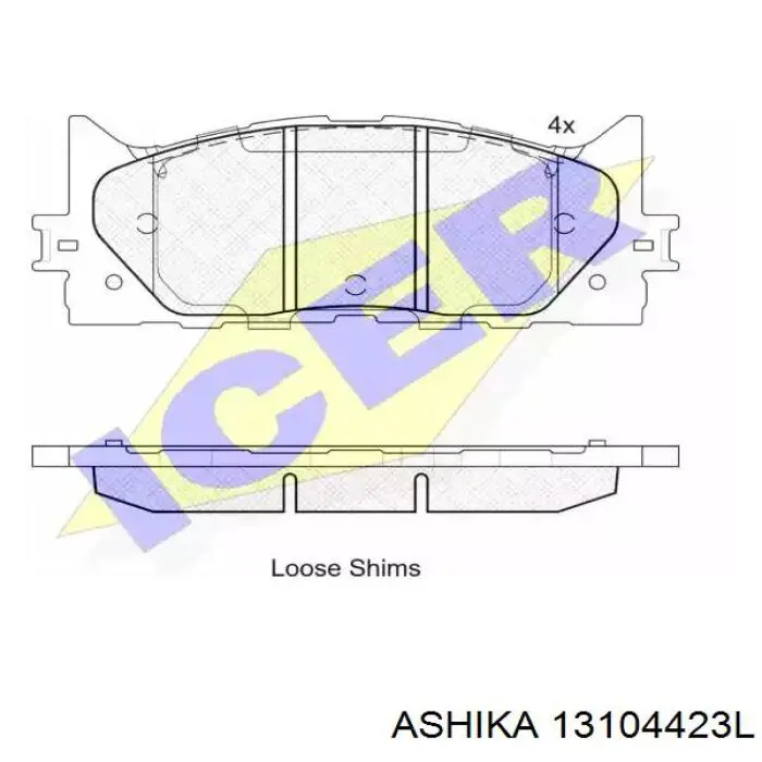 Трос стоянкового гальма задній лівий Ashika 13104423L ціна, від 24.00 USD