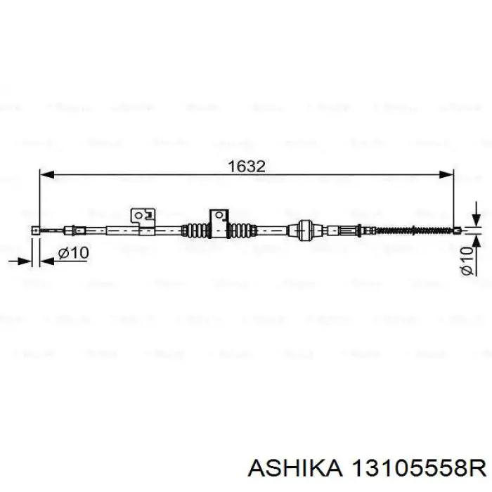 Купити 474633 Peugeot/Citroen Трос ручного гальма задній, правий