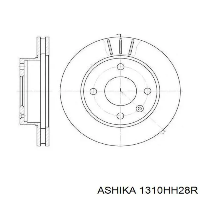 Трос ручного гальма задній, правий 1310HH28R Ashika