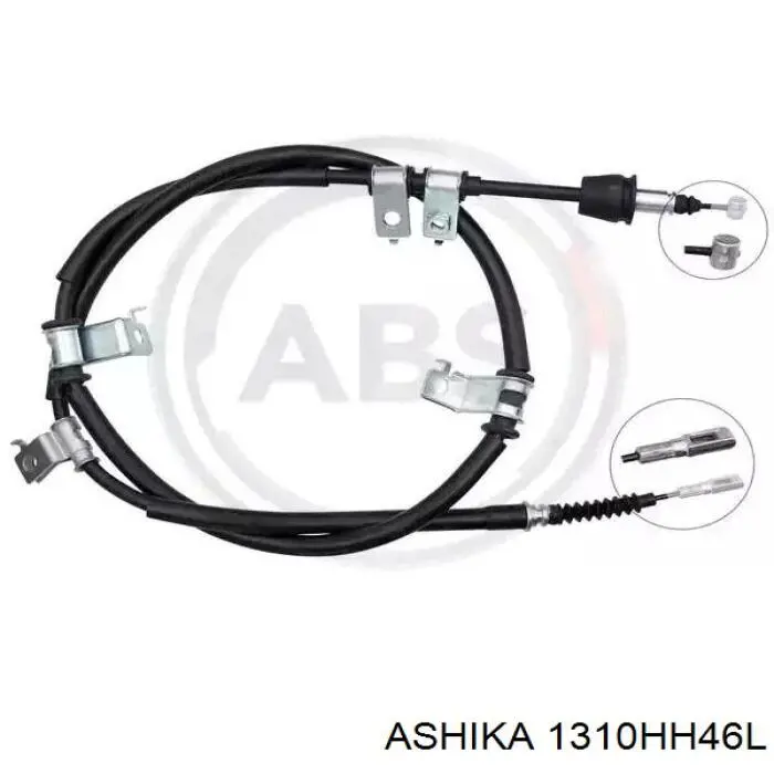 Купити 1310HH46L Ashika Трос ручного гальма задній, лівий