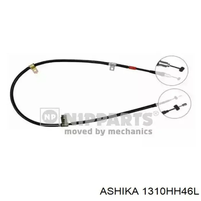 Трос ручного гальма задній, лівий Ashika 1310HH46L