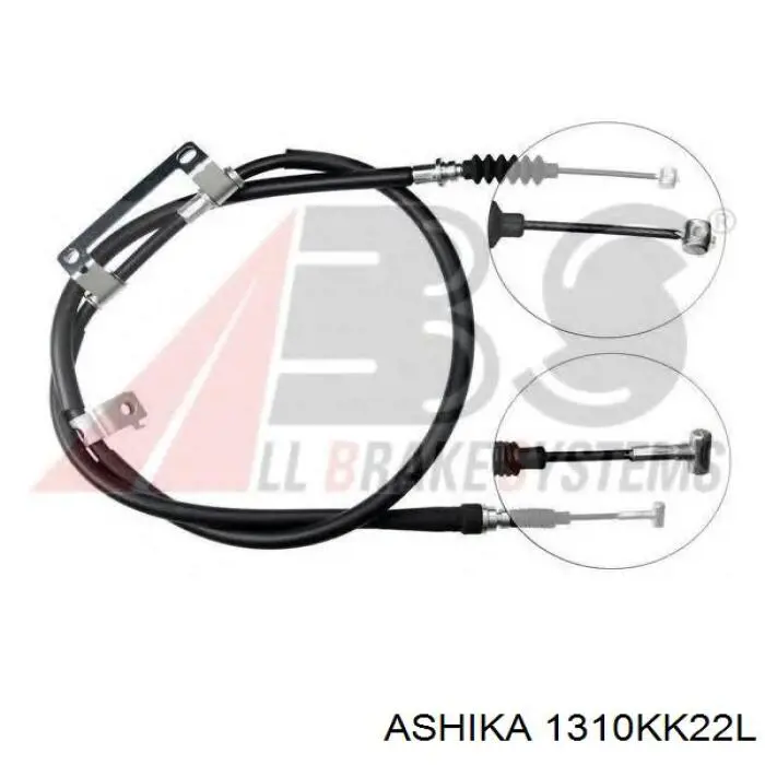 1310KK22L Ashika Трос ручника задній лівий