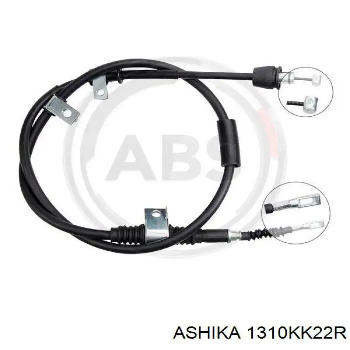 Трос стоянкового гальма задній правий Ashika 1310KK22R ціна, від 19.71 USD