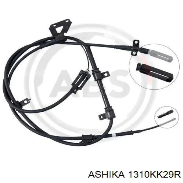 Трос ручного гальма задній, правий BCK29R Japan Parts