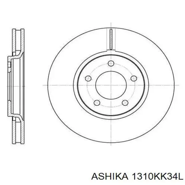 Трос стоянкового гальма задній лівий Ashika 1310KK34L ціна, від 18.62 USD